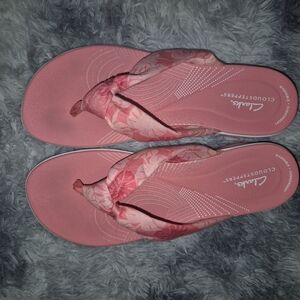 Clarks Pink Sandals with Cushioned Straps